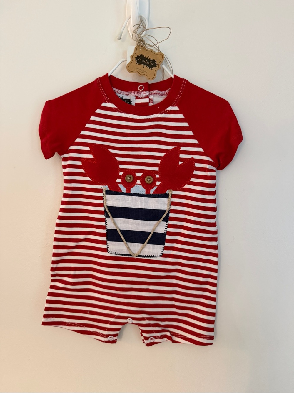 Mud Pie Red and White Striped Kids Top